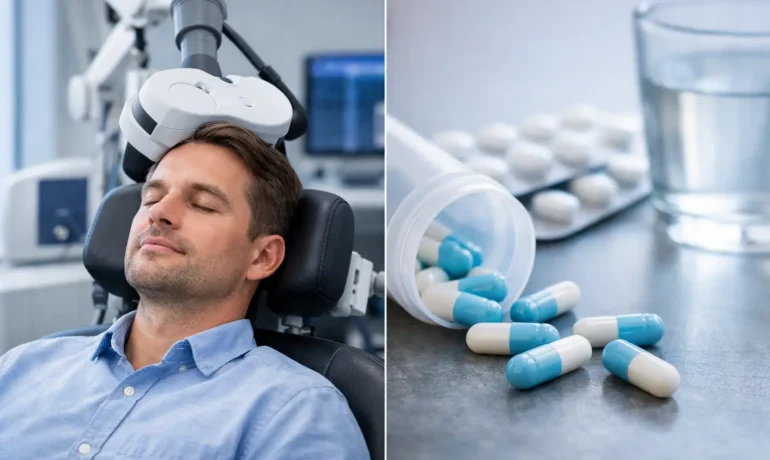 TMS Versus Antidepressants for Depression